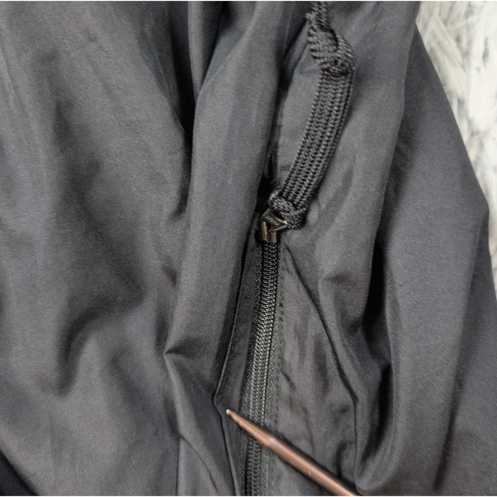 Vintage Nike Jacket Mens XL Black 90's Windbreaker Half Zip Up Pockets Swoosh